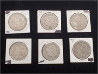 1887-90-96 O 1879 1903 S 1921 D Morgan Dollars.