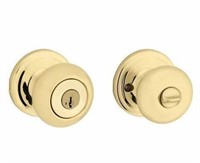 $25  Juno Brass Door Knob - SmartKey, Antimicrobia