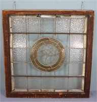Antique Leaded Glass Window, as-is
