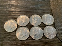 (7) 1965 Kennedy Half Dollars