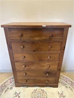 5 drawer pine dresser 37"x18"x50"