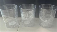 3ct 14oz Short Plastic Tumbler Cups Clear
