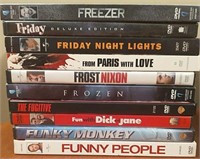 10 Lightly Used DVD's