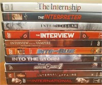 10 Lightly Used DVD's