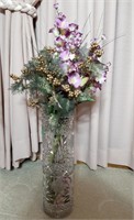 Crystal flower pot, 16 inches tall