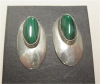 NA Sterling Silver & Malachite Earrings