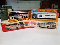 Toy Buses and Truck