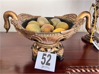 Decorative Bowl with Artificial Fruit