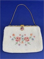 Eaton's French Needlepoint Beaded Purse Handbag