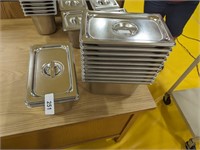 (12) Stainless Steel Steam Table Pans & 2 Lids