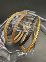 Woven Rose Gold Vermeil Bracelets by Milor Italy