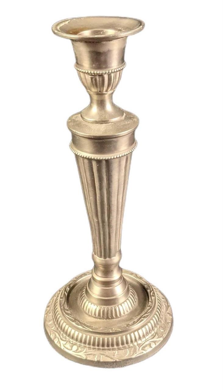 Vintage Style Pewter Candleholder