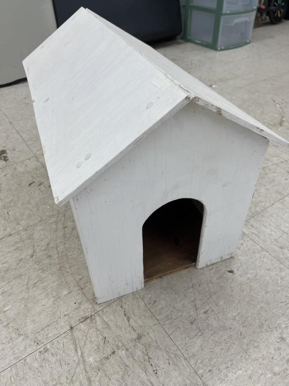 Small White Wooden Dog House