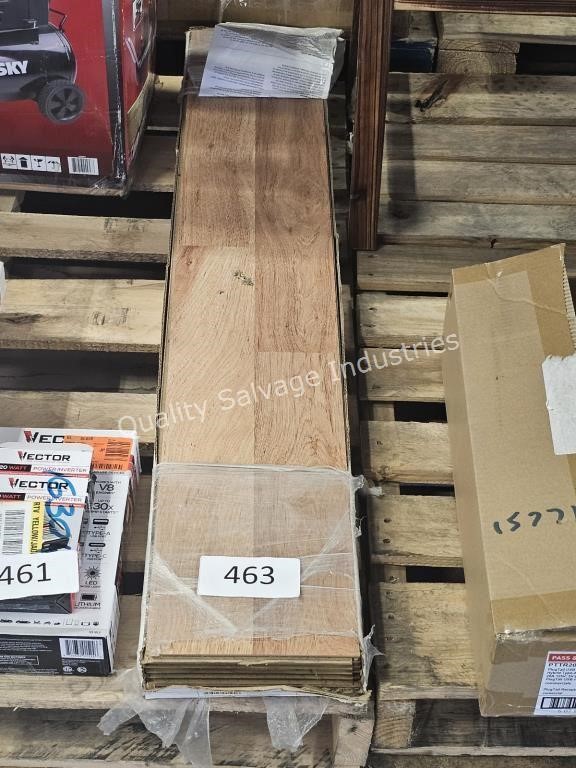 box of hardwood flooring (no info)
