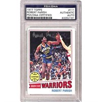 1977 Topps Robert Parish Rookie Auto Psa Dna