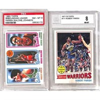 (2) Graded Robert Parish Cards With Rookie