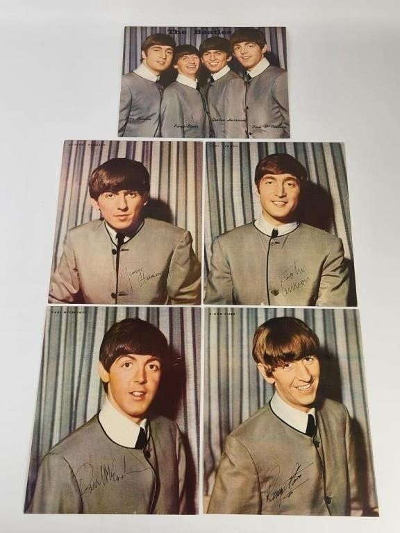 5) THE BEATLES INSERT PHOTO CARDS