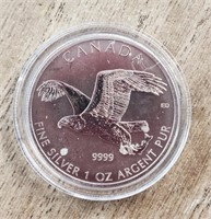 1oz 2014 Silver Canada Bald Eagle 5 Dollar Coin