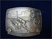 John Deere Maxemerge 2 Brass Belt Buckle