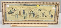 Mughal Style Painted Plaque Framed