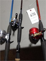 (3) 6ft. Rods w/ Closed Face Reels