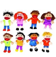 8-Piece Happy Kids Hand Puppets Set -