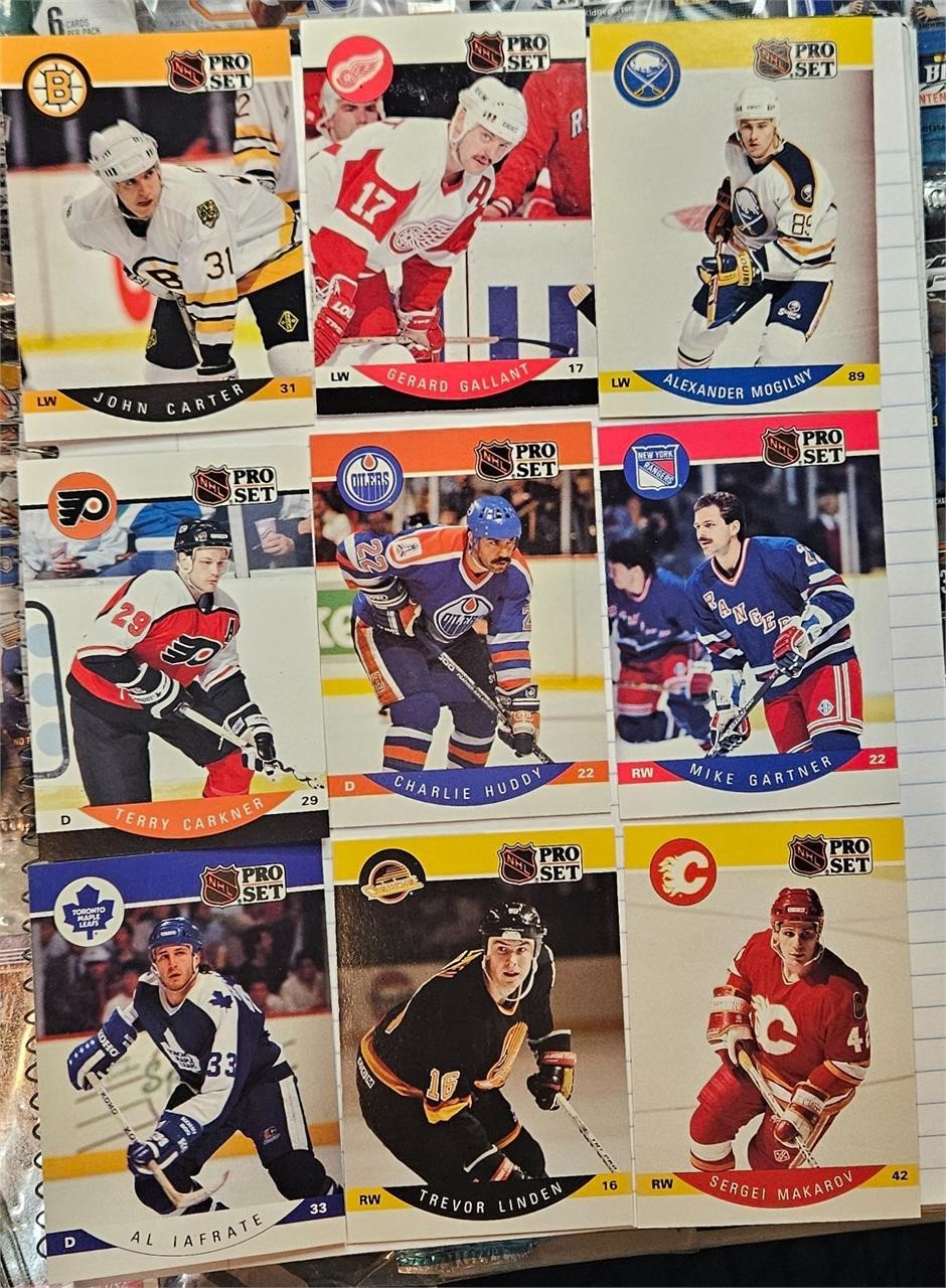 1990 Pro Set Hockey Cards