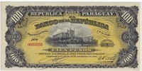 Paraguay 100 Pesos 1907 , Fancy SN+Gift! PGAE