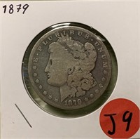 S - 1879 MORGAN SILVER DOLLAR (J9)