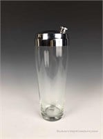 Glass and Chrome Vintage Cocktail Shaker