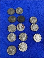 1945-S (10) & 1945-D (3) Nickels
