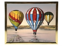 H. Hargrove Hot Air Balloons Silkscreen on Canvas