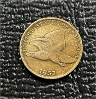 1857 US Flying Eagle Cent