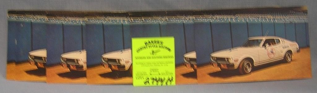 NY Yankees 1977 bull pen car photo postcards