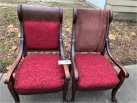 Wood Parlor Chairs (Lot of 2)
