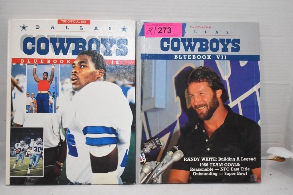 1986 & 1988 Official Dallas Cowboys Bluebooks