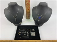 Sterling jewelry pendants, necklaces, bracelets,