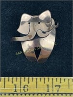 Kim modernist copper elephant brooch