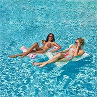 2 Sets 4-in-1 Hammock Inflatable Pool Float with A