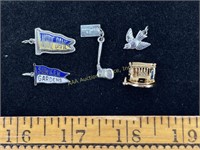 (5) sterling charms 11.8 grams total