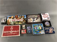 MIxed Card & Board Game Lot w/ Geekopoly