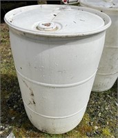 Two 55 Gallon Plastic Barrels