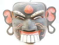 Carved and Painted Wooden Mask