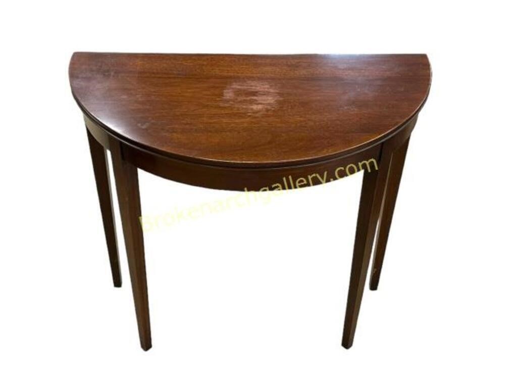 Mahogany Demilune Table