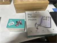 Big button phone with car phone holder mount