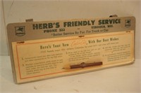 HERB's SERVICE - Viroqua 1953 Calendar