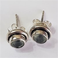 Silver Gemstone Earrings