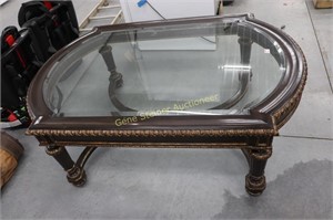 Large Bevel Glass Coffee Table 60x40x22in