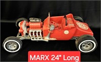 Marx 1960s Big Red Hot Rod Car 24"