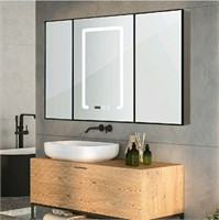 Wenqik, Mirror Medicine Cabinet with LED Lights, T